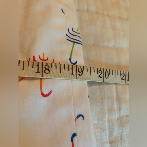 Talbots Size 8 pencil skirt umbrella motif stretch, faux pockets back slit mini - Picture 9 of 12